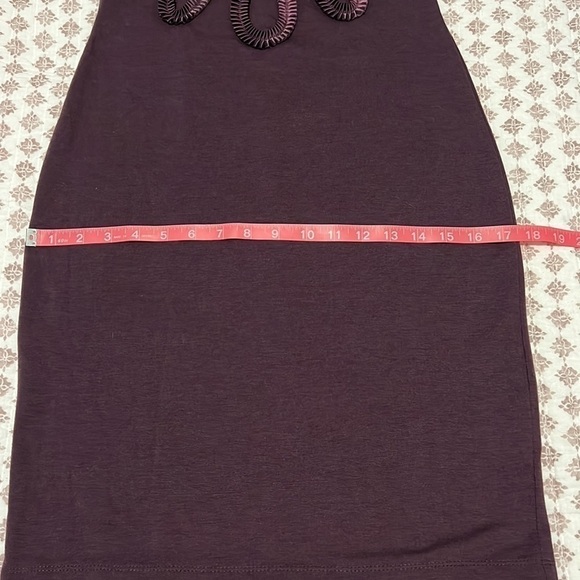 Kardashian Kollection Ruffle Mini Bodycon Convertible Dress Purple Size Medium - Picture 12 of 16
